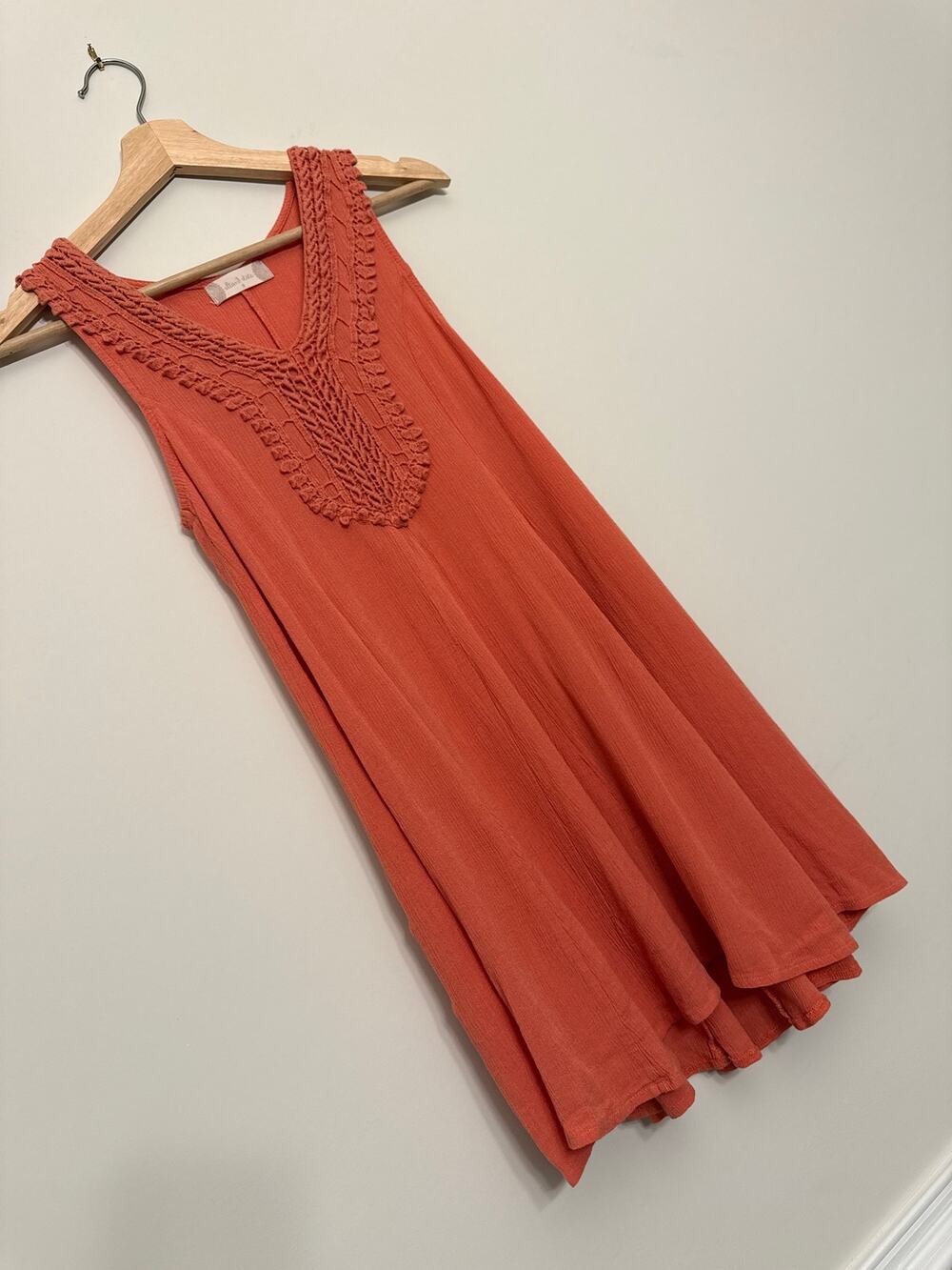 Rust Orange Crochet Trim Swing Dress – Altar'd State S